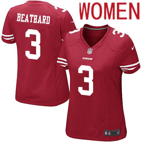 Women San Francisco 49ers 3 C. J. Beathard Nike Scarlet Game Player NFL Jersey
